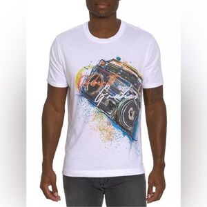 Robert Graham BOOMBOX Stereo Graphic T Shirt Tee Shirt XL